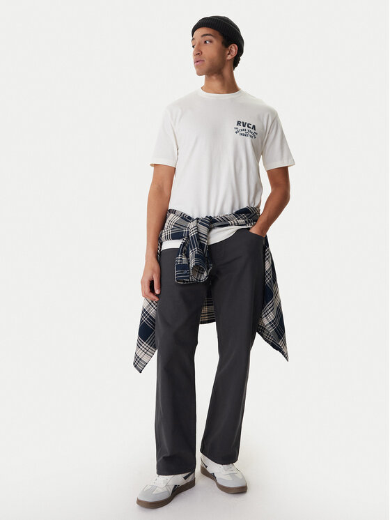 RVCA RVCA Kalhoty z materiálu Dayshift 23A113502 Šedá Relaxed Fit