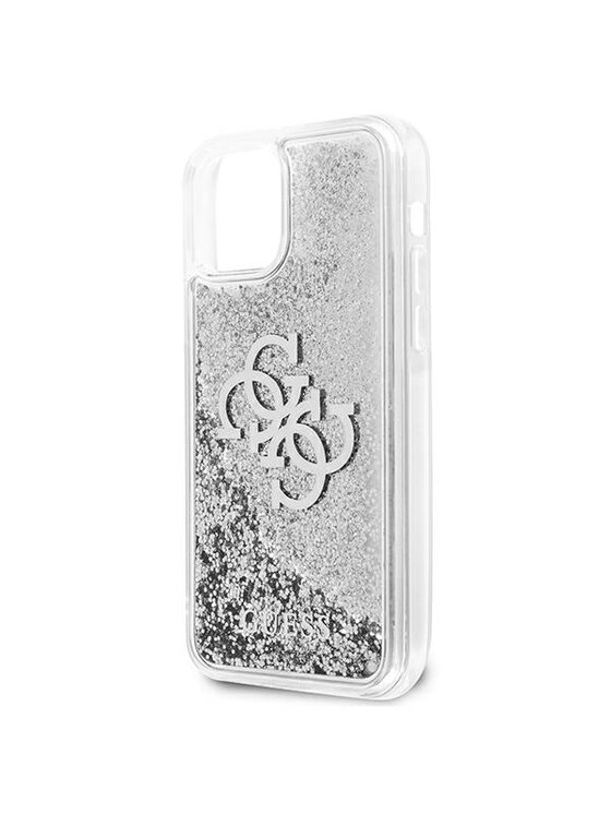Guess Guess Etui na telefon iPhone 12 Pro Max Srebrny
