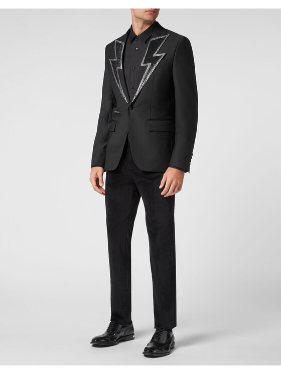PHILIPP PLEIN PHILIPP PLEIN Marynarka 2885 Czarny Fitted Fit