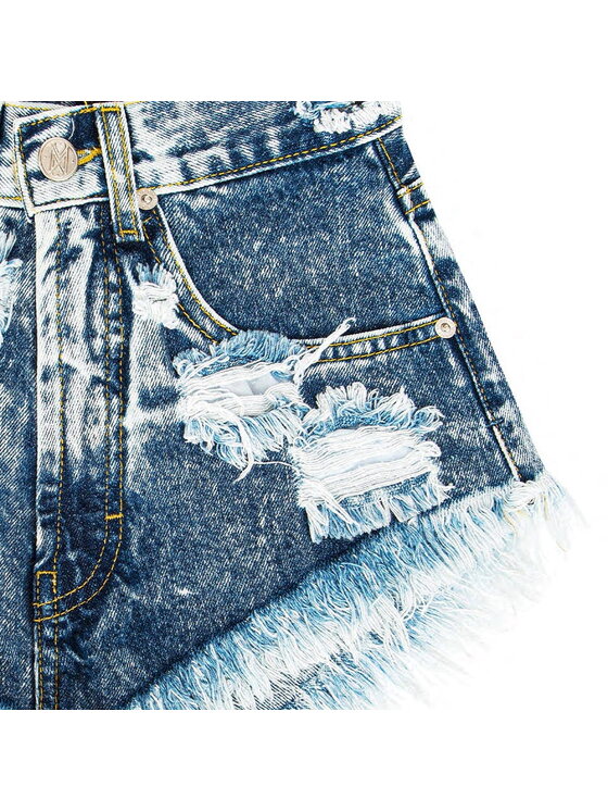 MissDenim MissDenim Szorty jeansowe High Waist Niebieski Regular Fit