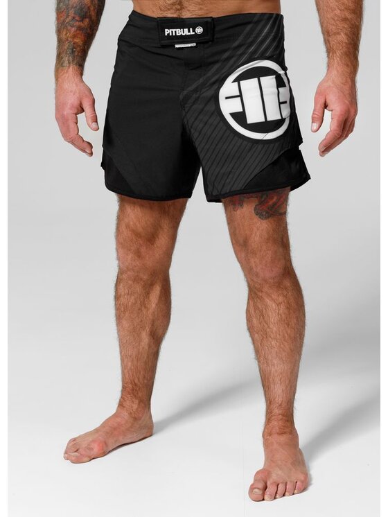PITBULL PITBULL Szorty sportowe Hilltop Czarny Regular Fit