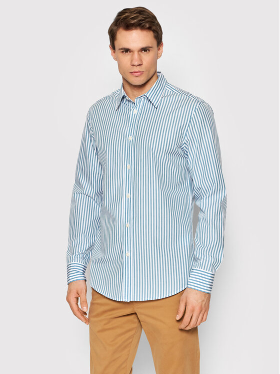 United Colors Of Benetton United Colors Of Benetton Košeľa 5WHT5QKN8 Modrá Slim Fit