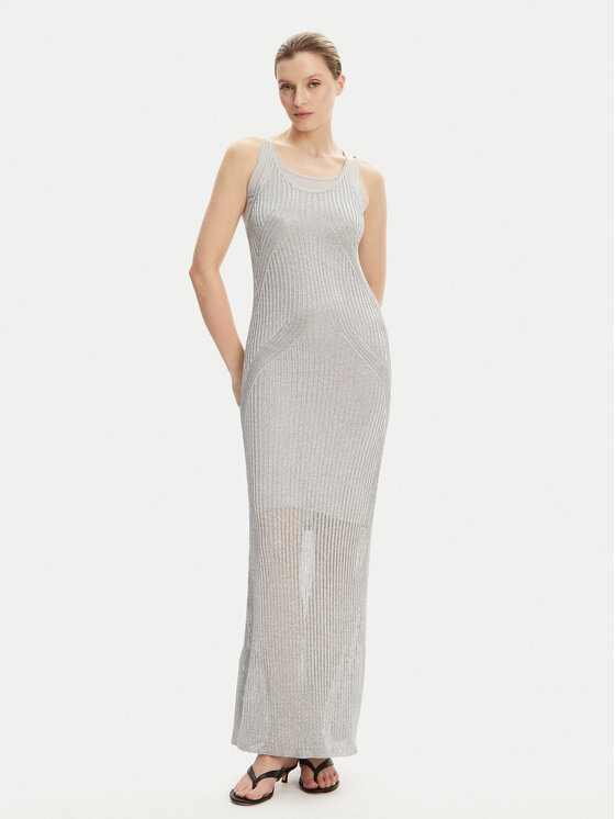 PINKO PINKO Rochie tricotată Nelson 105146 A2LO Gri Regular Fit
