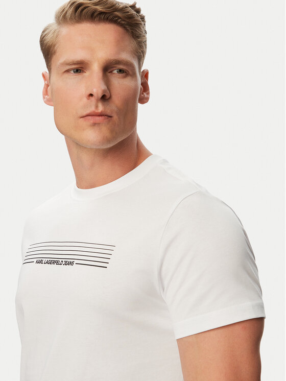 Karl Lagerfeld Jeans Karl Lagerfeld Jeans T-shirt B3M17001 Bijela Slim Fit