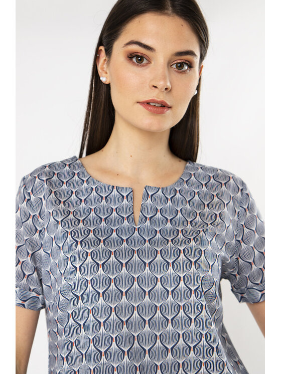 QUIOSQUE QUIOSQUE Halenka CARBOY SHIRT Modrá Regular Fit