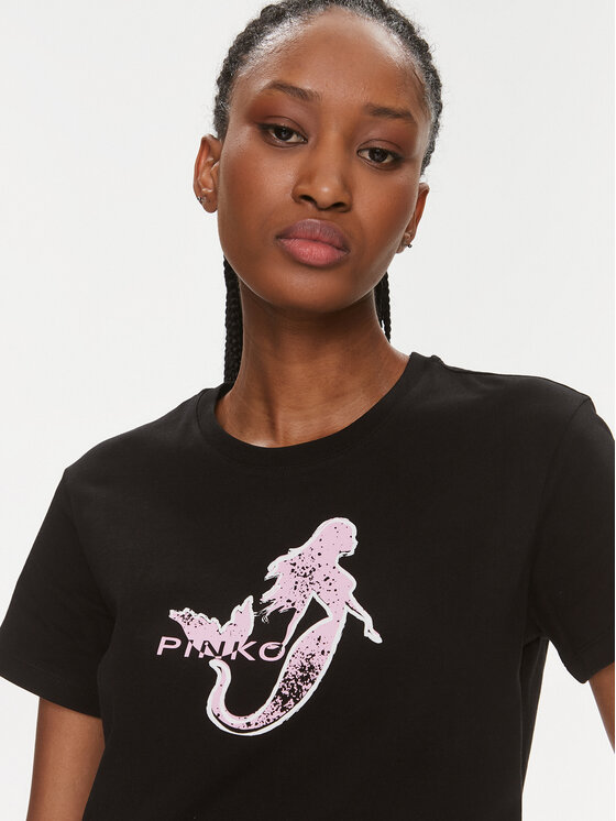 PINKO Pinko T-Shirt 100789 A1OC Czarny Regular Fit
