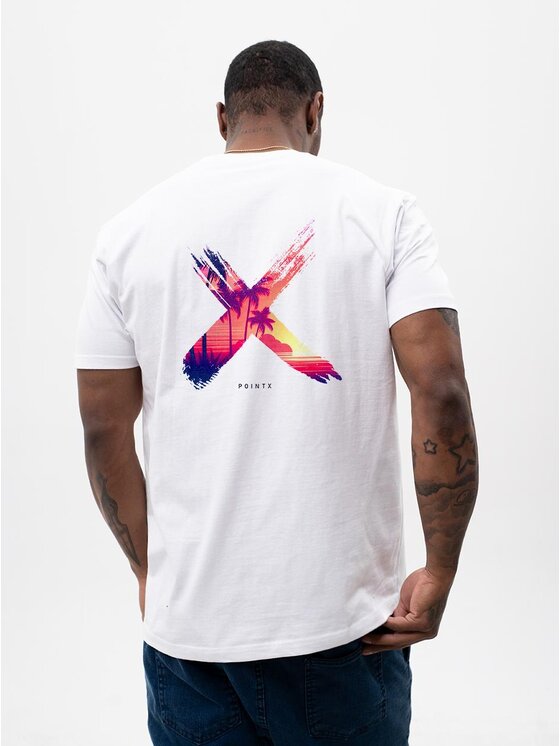 Point X Point X T-Shirt Koszulka Z Krótkim Rękawem Męska Biała Point X Vice M Biały Regular Fit