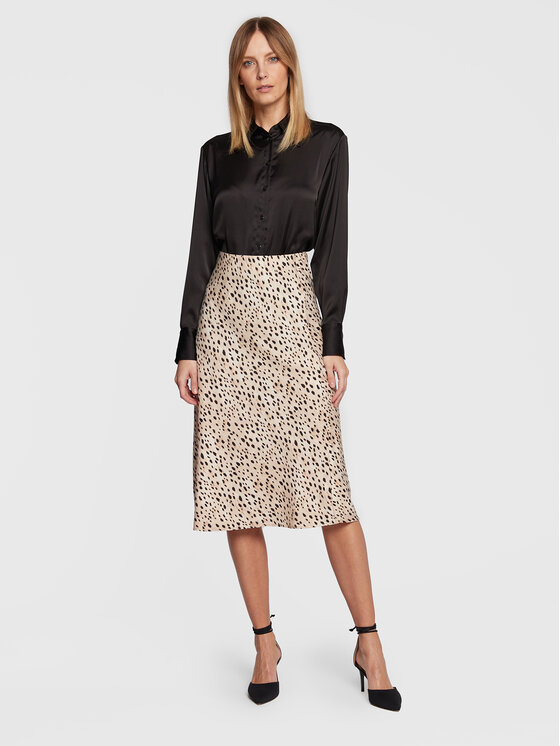 Gonna midi Mel 17842 Beige Regular Fit