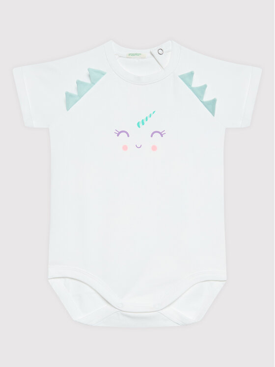 United Colors Of Benetton United Colors Of Benetton Bērnu bodijs 3P4ZAB001 Balts Regular Fit