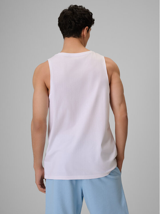 4F 4F Tank top BASIC 5 Biały Regular Fit