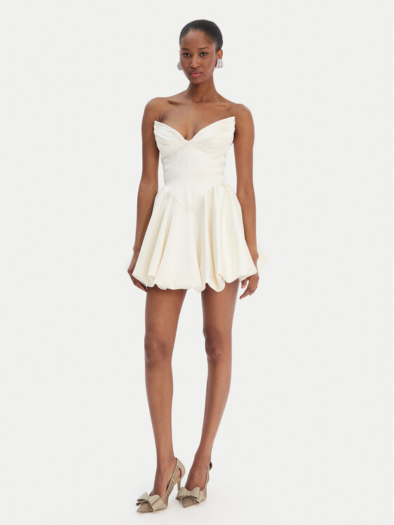 Bardot Bardot Abito da cocktail Avella 60137DB Écru Slim Fit