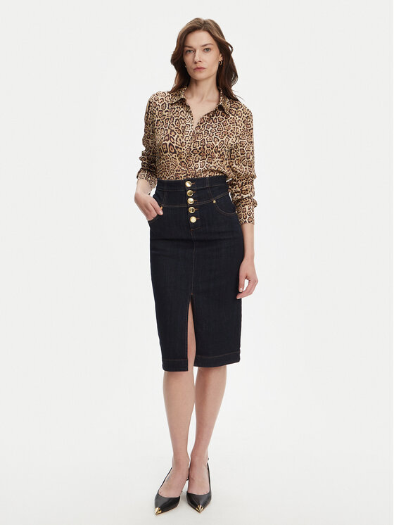 Marciano Guess Marciano Guess Džínsová sukňa 5YGD13 7347A Tmavomodrá Regular Fit