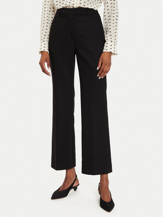 Marella Pantaloni din material Kapok 2423136111 Negru Regular Fit