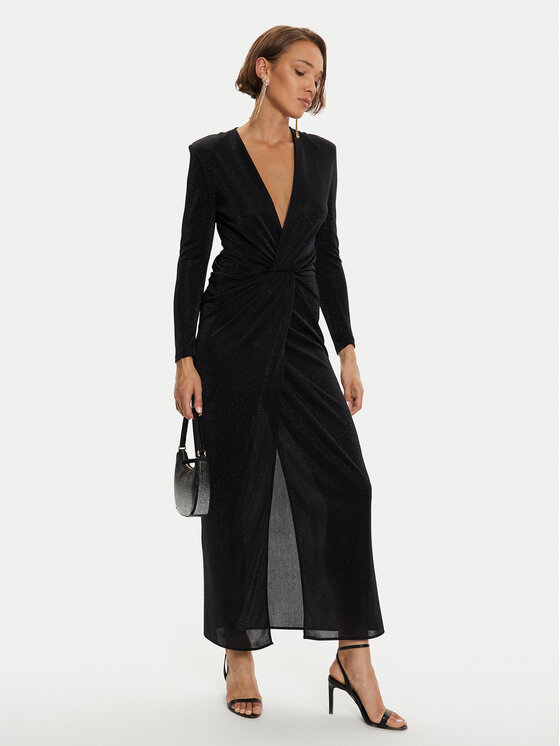 Simona Corsellini Simona Corsellini Sukienka wieczorowa A24CEAB045 Czarny Slim Fit