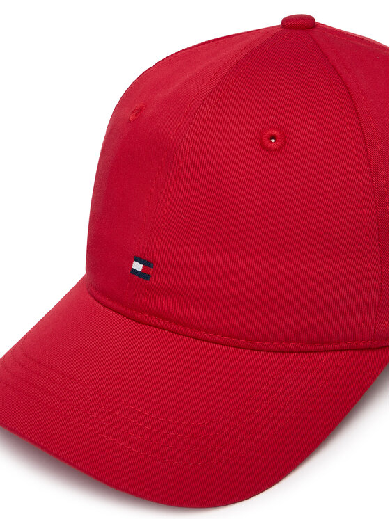 Tommy Hilfiger Tommy Hilfiger Kapa s šiltom Th Flag Soft 6 Panel Cap AW0AW17781 Rdeča