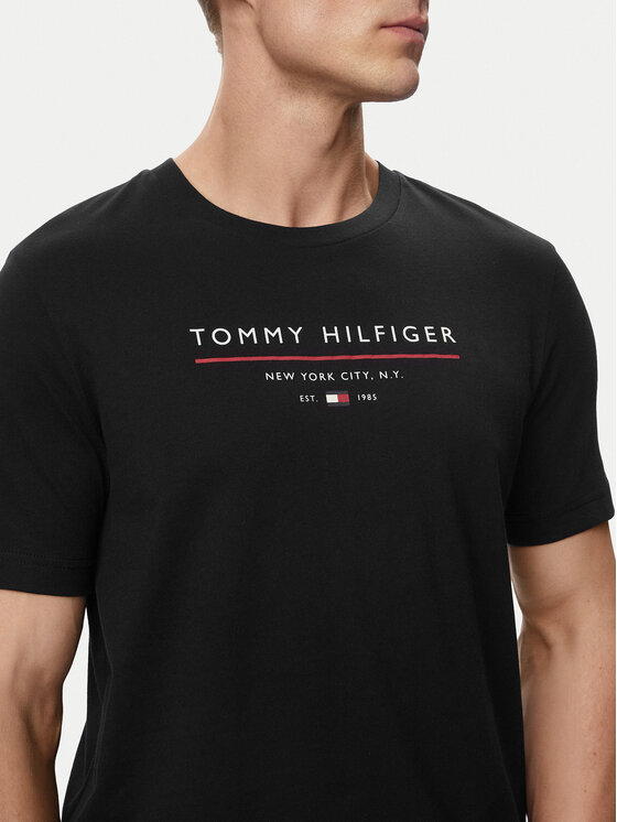 Tommy Hilfiger Tommy Hilfiger Тишърт Brand Love MW0MW44359 Черен Regular Fit