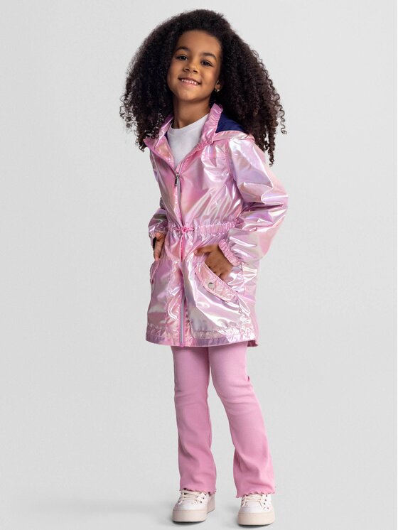 minoti minoti Kurtka przeciwdeszczowa 18COAT21 Różowy Regular Fit