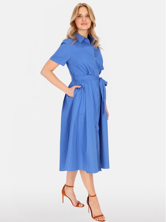 Perso Perso Letné šaty RBE265729F Modrá Regular Fit