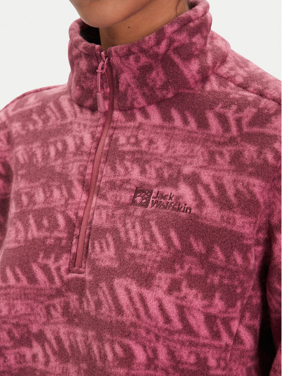 Jack Wolfskin Jack Wolfskin Флісовий реглан Big Sky A65449 Бордовий Relaxed Fit