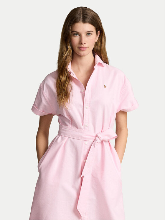 Polo Ralph Lauren Robe chemise 211935153003 Rose Regular Fit Modivo