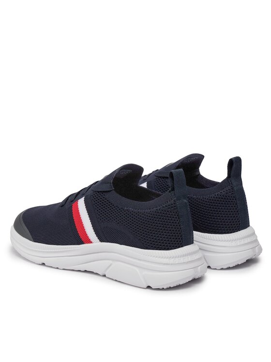Tommy Hilfiger Tommy Hilfiger Laisvalaikio batai Modern Runner Knit Stripes Ess FM0FM04798 Tamsiai mėlyna