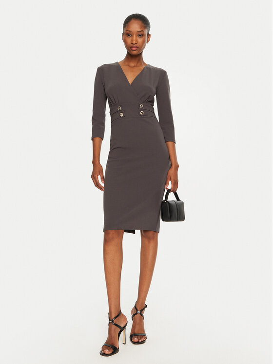 Rinascimento Rinascimento Coctailkleid CFC0119920003 Grau Regular Fit