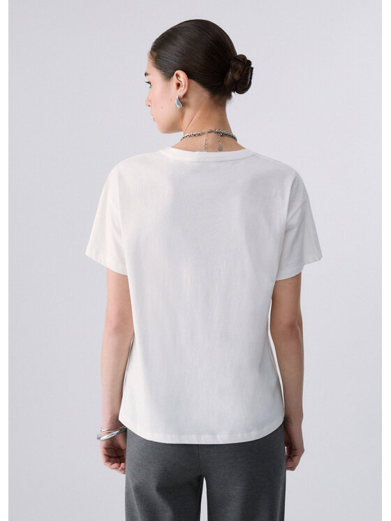 Liu Jo Liu Jo T-Shirt TF6255JS923L9390 Biały Regular Fit