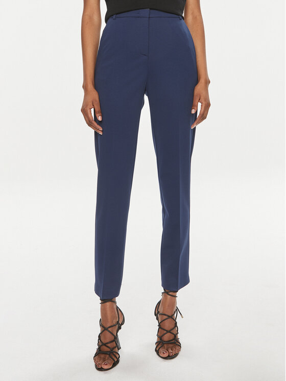 PINKO Pinko Pantaloni din material Bello 100155 A1L4 Bleumarin Slim Fit