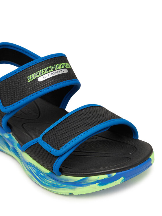 Skechers Skechers Sandali S-Lights: Sola Glow Sandal - Fusion Brights 407032L/BKBL Nero