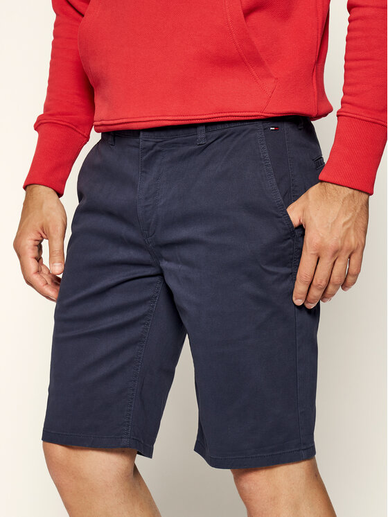 Tommy Jeans Short en tissu Tjm Essential Chino DM0DM05444 Bleu marine  Regular Fit • Modivo.fr