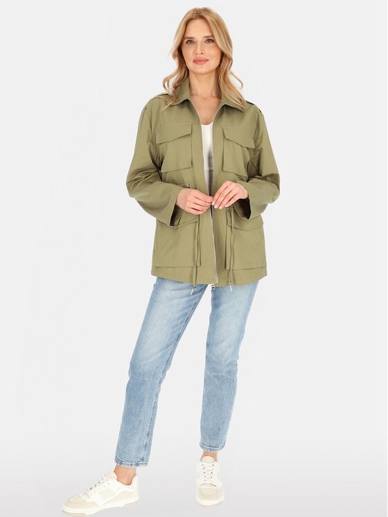 Perso Perso Kurtka damska BLE252679F Khaki Regular Fit