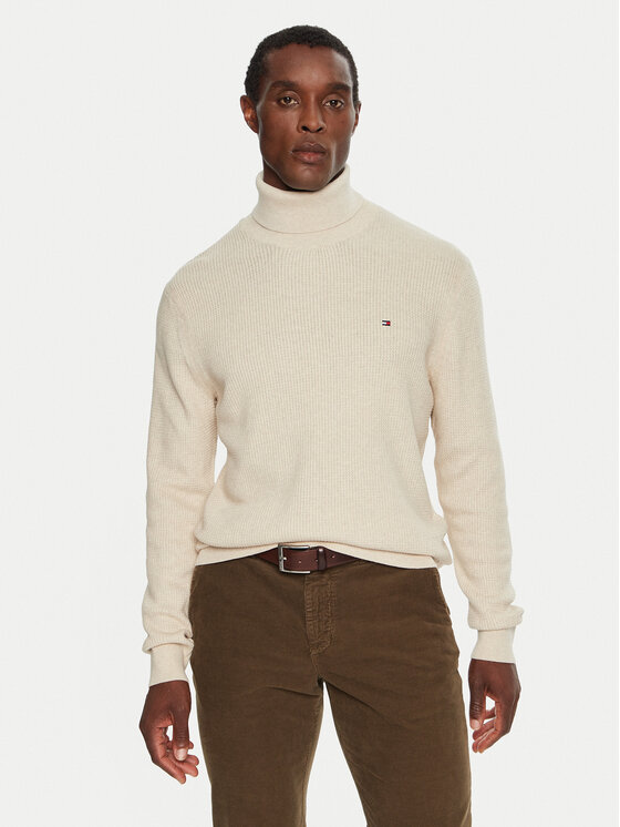 Tommy Hilfiger Rollkragenpullover MW0MW36526 Beige Regular Fit Modivo