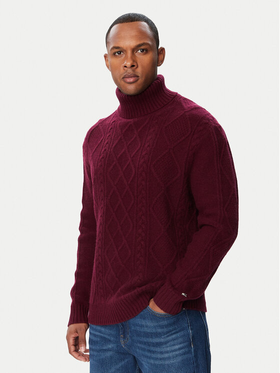 Tommy Hilfiger Tommy Hilfiger Golf MW0MW44706 Bordo rdeča Regular Fit