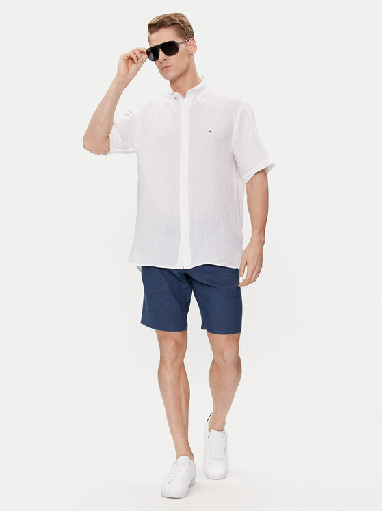 Tommy Hilfiger Tommy Hilfiger Cămașă MW0MW35207 Alb Regular Fit