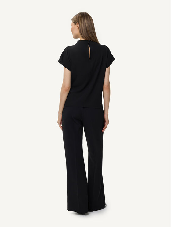 KMX KMX Bluzka 504570007 Czarny Fitted Fit