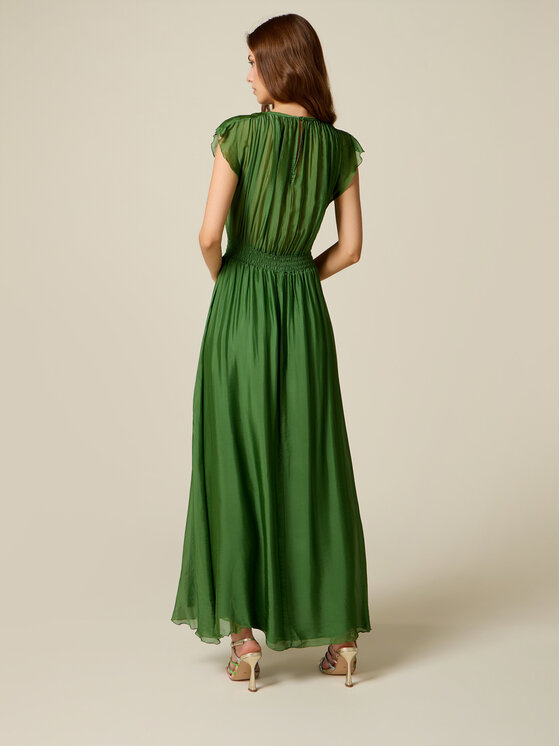 Oltre Oltre Abito da sera 7011J000875N005 Verde Flared Fit