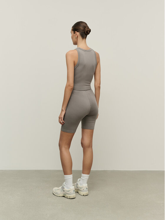 La Mania La Mania Sportovní kraťasy GUSTO Šedá Classic Fit
