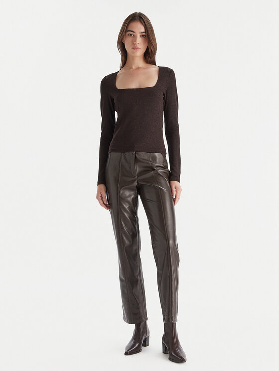 Vero Moda Vero Moda Μπλουζάκι Kanva 10336088 Καφέ Regular Fit