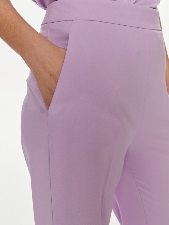 Patrizia Pepe Patrizia Pepe Hlače iz tkanine 2P1603/A049-M495 Vijolična Regular Fit