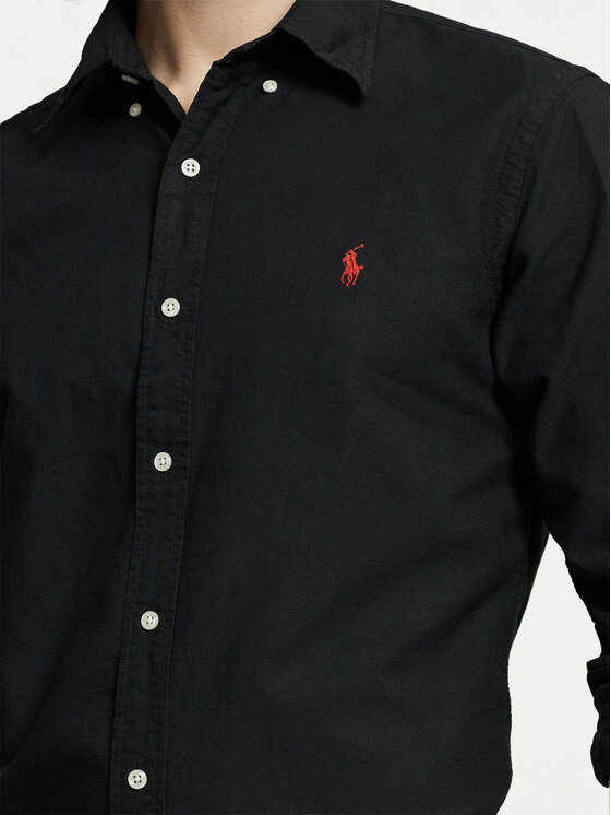 Polo Ralph Lauren Polo Ralph Lauren Риза Bsr 710772290 Черен Custom Fit