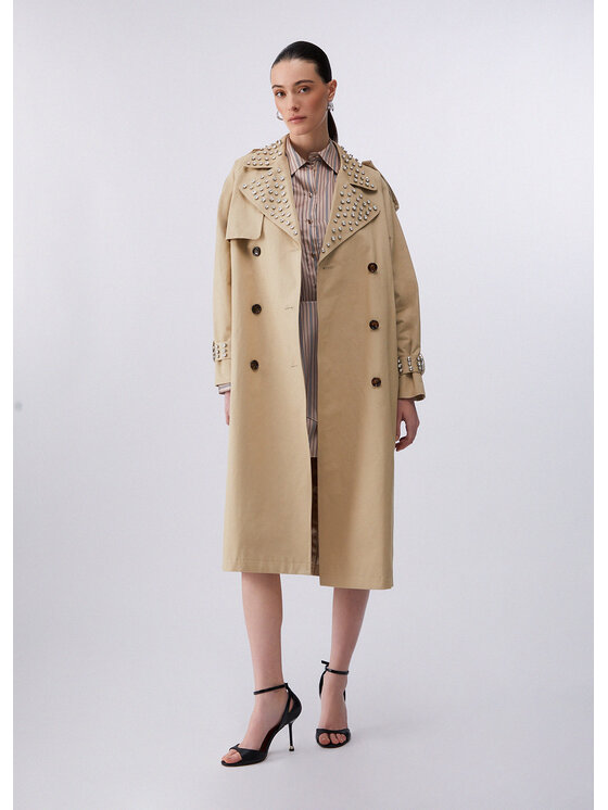 Liu Jo Liu Jo Trench CA6003T521AP9574 Beige Loose Fit