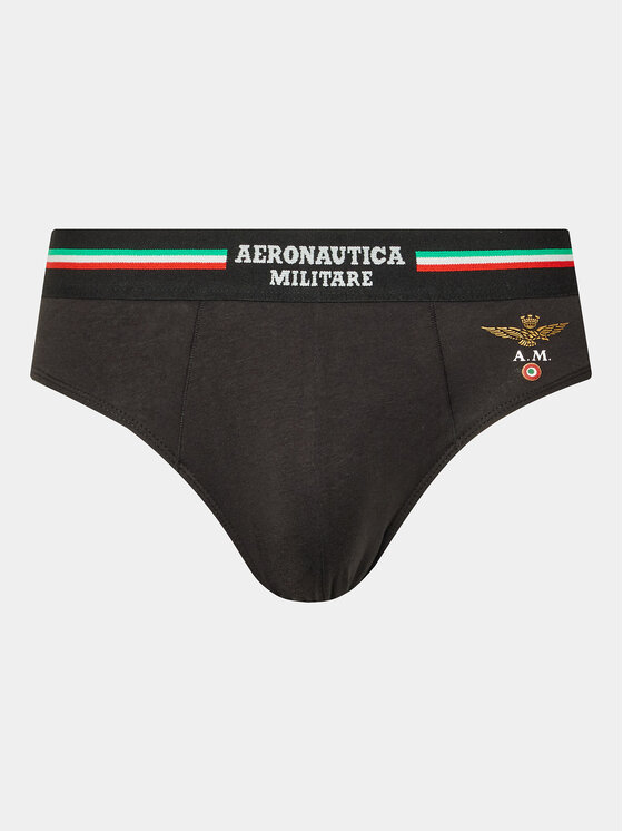 Aeronautica Militare Aeronautica Militare 2er-Set Slips AM1USL001 Schwarz