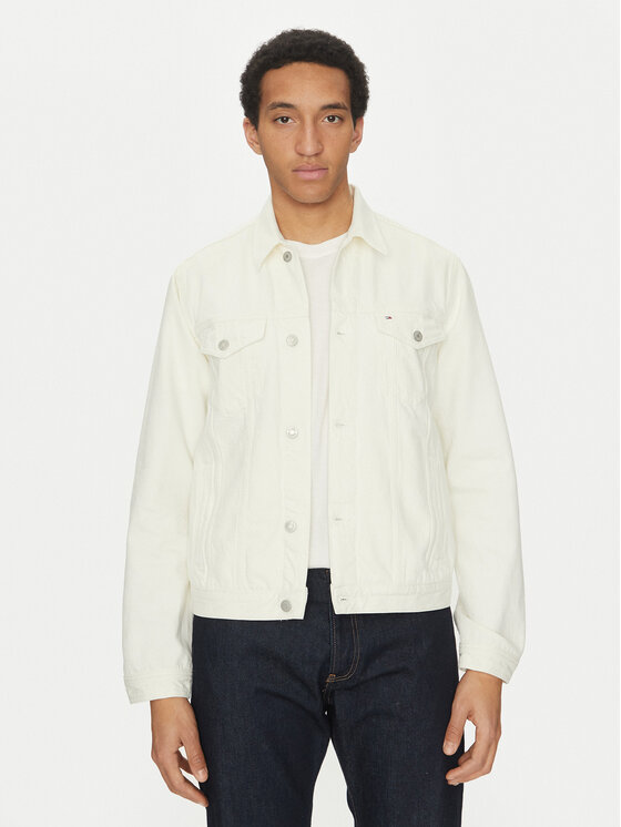 Tommy Hilfiger Tommy Hilfiger Geacă de blugi MW0MW39212 Écru Regular Fit