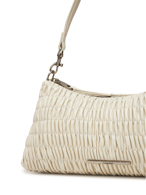 Calvin Klein Jeans Calvin Klein Jeans Geantă Rouched Shoulder Bag LV04K3088G Écru