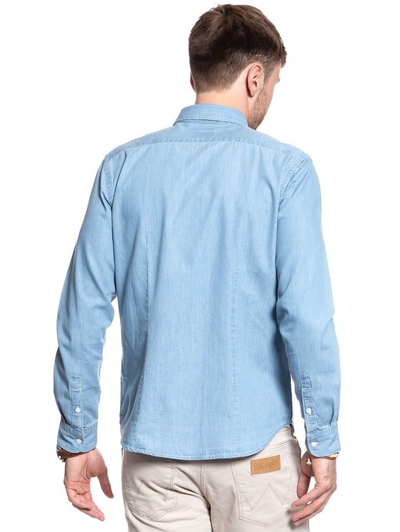 Wrangler Wrangler Camicia BUTTON DOWN Blu Slim Fit