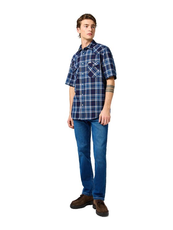 Wrangler Wrangler Jeans Larston 112362458 Blu scuro Slim Fit