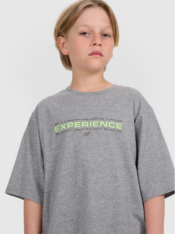 4F 4F T-shirt 4FJRAW25TTSHM3166-25M Grigio Oversize