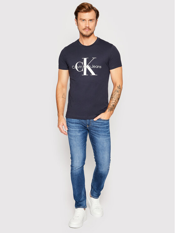 Calvin Klein Jeans Calvin Klein Jeans T-Shirt J30J320935 Granatowy Slim Fit
