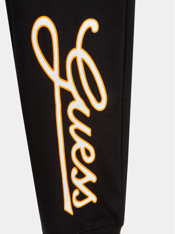 Guess Guess Spodnie dresowe L3YQ34 KA6R3 Czarny Relaxed Fit