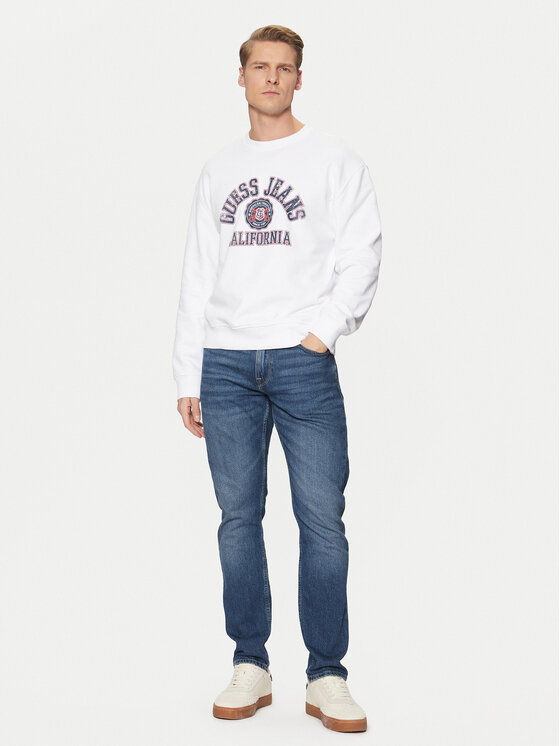 Guess Jeans Guess Jeans Felpa M5RQ40 KCPR1 Bianco Regular Fit